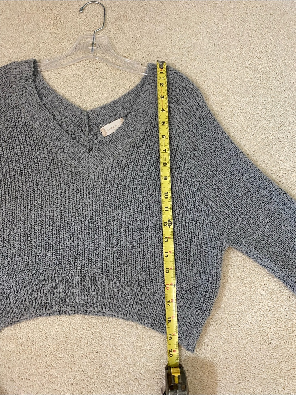 Altar’d State Sage Green V-Neck Women's Sweater - Lightweight Knit Size S - Picture 4 of 8